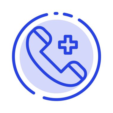 Arama, Zil, Hastane, Telefon, Mavi Noktalı Hat Hattı Simgesi silme