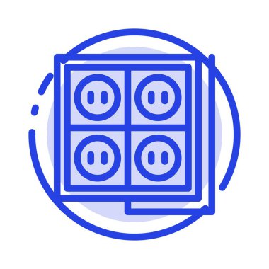 Bina, İnşaat, Fiş, Soket, Takım MaviSi Noktalı Hat Hattı