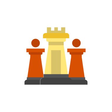Satranç, Bilgisayar, Strateji, Taktik, Teknoloji Düz Renk Simgesi. 