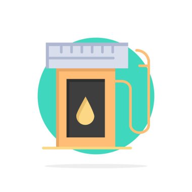 Benzin, Sanayi, Petrol, Damla Soyut Daire Arka Plan Düz co