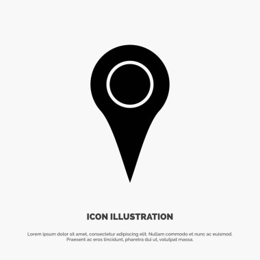 Coğrafi konum, Konum, Harita, Sabit katı Gph Simgesi vektörü