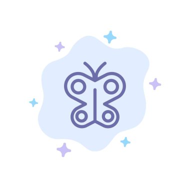 Kelebek, Sinek, Böcek, Soyut Bulut Backg Bahar Mavi Simge