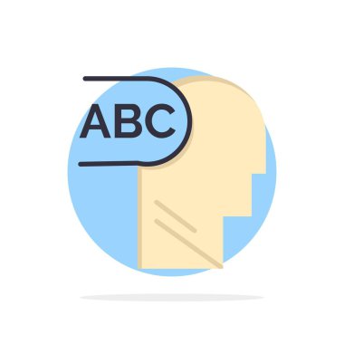 İlköğretim, Bilgi, Baş Soyut Daire Arka Plan Düz colo