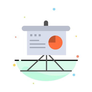 Sunum, Analitik, Yönetim Kurulu, İş Özeti Düz Renk Ico