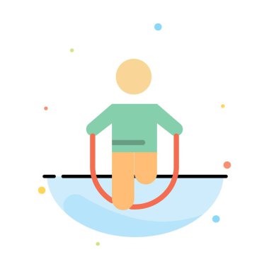 Aktivite, Atlama, Atlama, İp, Atlama Soyut Düz Renk Simgesi