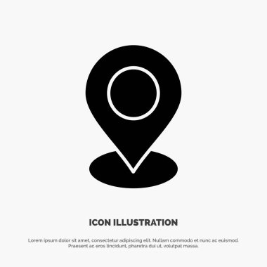 Konum, Harita, İşaretçi, Sabit katı Gph Simgesi vektörü