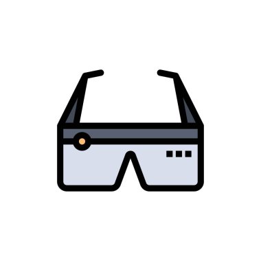 Bilgisayar, Bilgi Işlem, dijital, Gözlük, Google düz renk simgesi. 