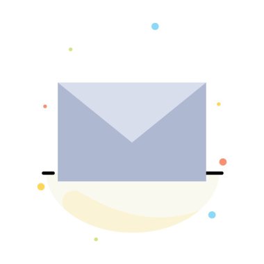 E-posta, Posta, İleti Soyut Düz Renk Simgesi Şablonu