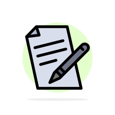 Dosya, Eğitim, Kalem, Kalem Soyut Daire Arka Plan Düz col