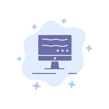 Bilgisayar, Online, Pazarlama Mavi Simge Soyut Bulut Backgrou