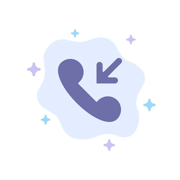 Answer, Call, Incoming Blue Icon on Abstract Cloud Background — Stock Vector