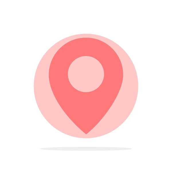 Twitter, locatie, kaart abstracte cirkel achtergrond platte kleur ICO — Stockvector