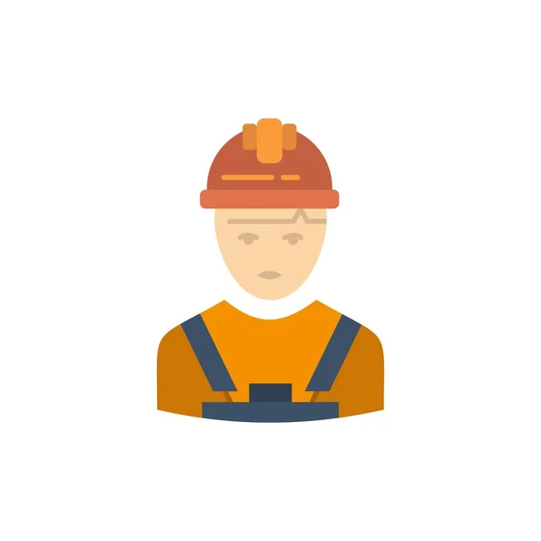 Trabajador, Industria, Avatar, Ingeniero, Supervisor Icono de Color Plano . — Vector de stock