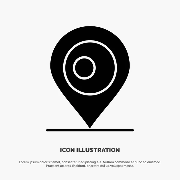 Ubicación, Mapa, Bangladesh solid Glyph Icon vector — Vector de stock
