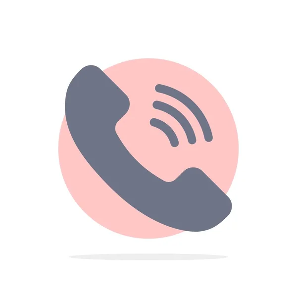 Anruf, Kommunikation, Telefon abstrakten Kreis Hintergrund flache Farbe — Stockvektor