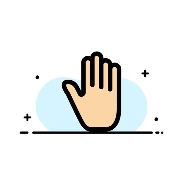 Kroppsspråk, gester, hand, gränssnitt, Business Flat line Fi — Stock vektor