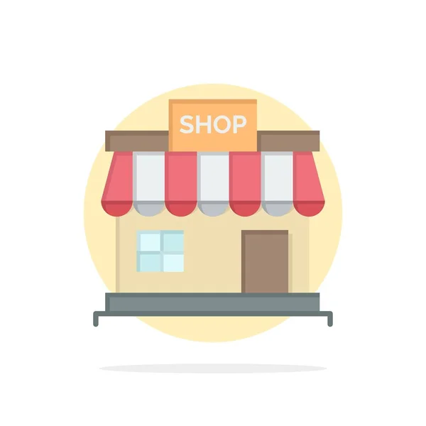 Butik, butik, online, butik, marknad abstrakt cirkel bakgrund fl — Stock vektor