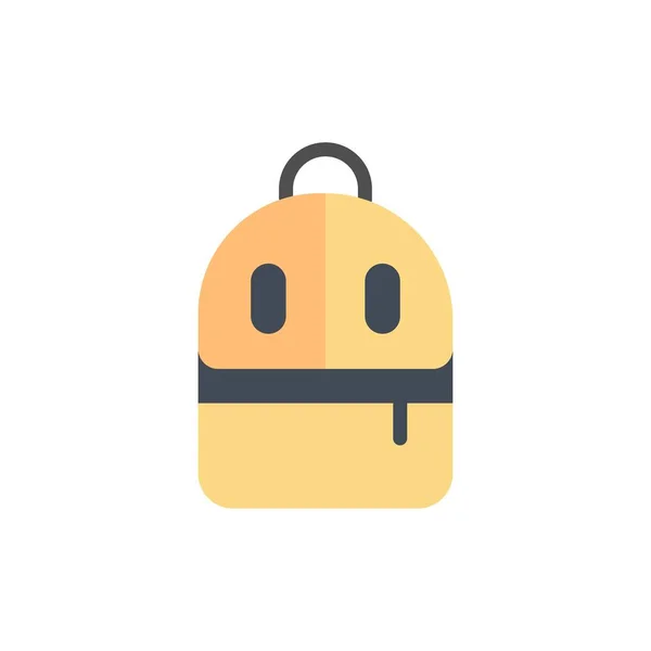 Сумка, рюкзак, кабинет, икона плоского цвета. Векторный значок — стоковый вектор