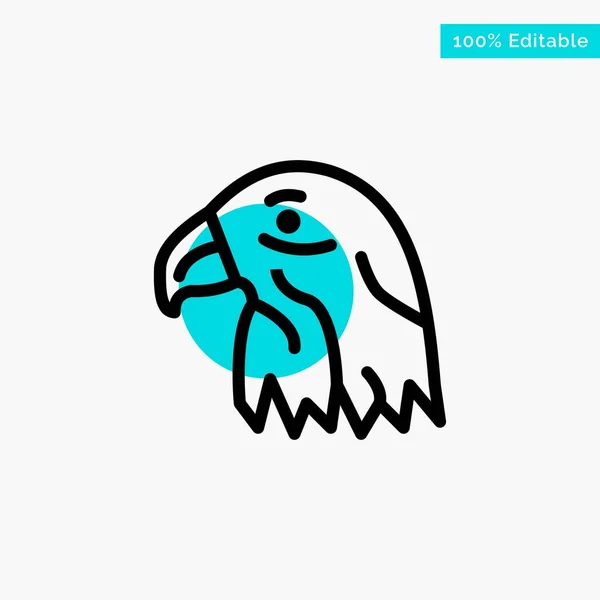 Animales, Pájaro, Águila, EE.UU. punto culminante turquesa Vector — Vector de stock