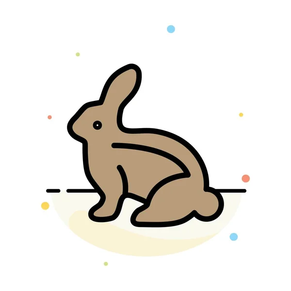 Bunny, Pasen, paashaas, konijn abstract platte kleur icon tem — Stockvector