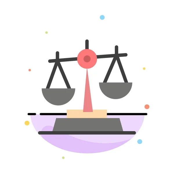 Gdpr, Justicia, Ley, Balance Plantilla de icono de color plano abstracto — Archivo Imágenes Vectoriales