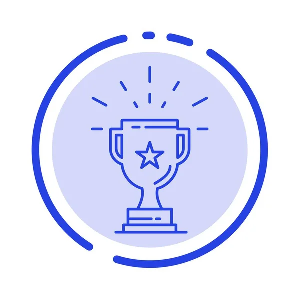 Trofeo, Logro, Premio, Negocio, Premio, Ganar, Ganador Blue Do — Vector de stock