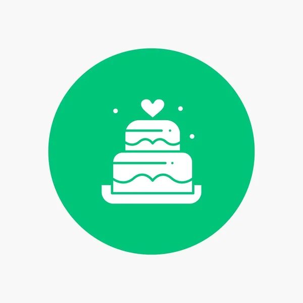 Torta, szerelem, szív, esküvő — Stock Vector