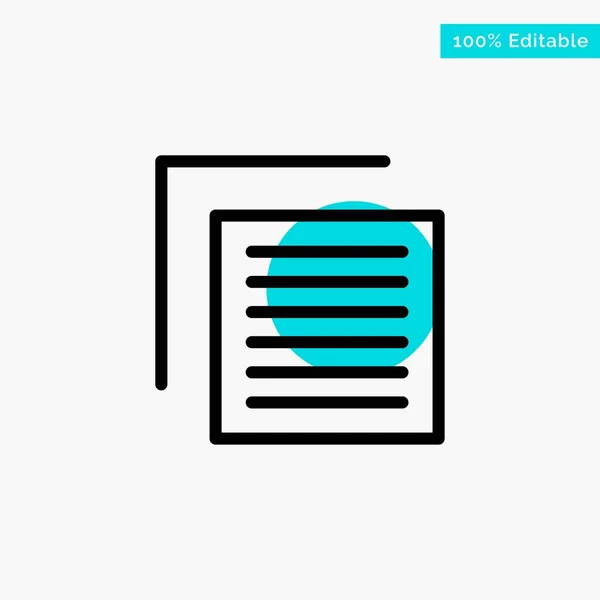 文档、文件、用户、界面绿松石高光圆点 — 图库矢量图片