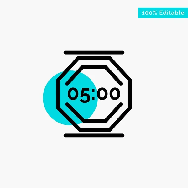 Stop werk, rust, stoppen, werken, werken Turquoise highlight Circle — Stockvector