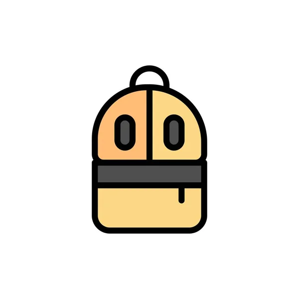 Bolsa, Bolso trasero, Estudio, Leer icono de color plano. Banner de icono de vector — Vector de stock