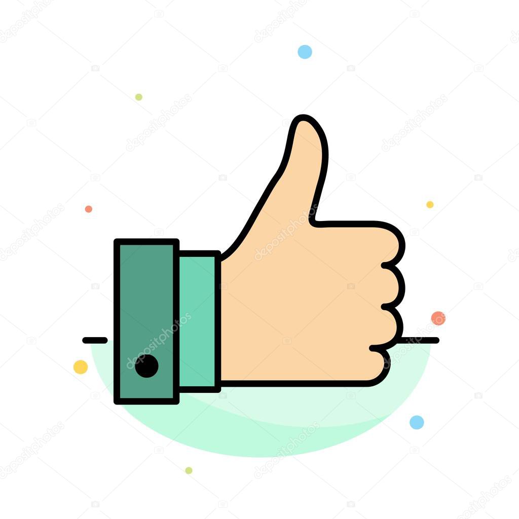Appreciate, Remarks, Good, Like Abstract Flat Color Icon Templat