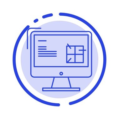 Bilgisayar, İnşaat, Onarım, Lcd, Tasarım Mavi Noktalı Hat Lin