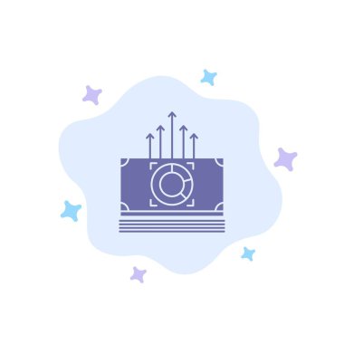 Para, Paket, Bucks, Transfer Mavi Simge Soyut Bulut Backg