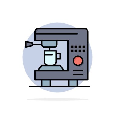 Kahve, elektrik, ev, makine soyut daire arka plan daire 