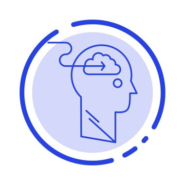 Bulut, Güncelleme, İndirme, Yükleme, Kullanıcı Mavi Noktalı Çizgi Simgesi