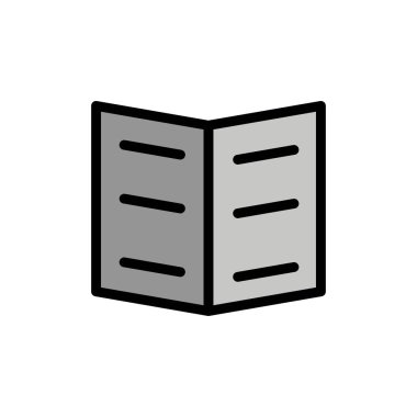 Kitap, Yer Imi, Eğitim Düz Renk Simgesi. Vektör simgesi afiş T