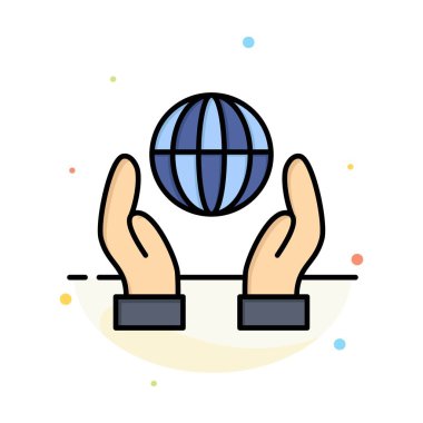 Biyosfer, Koruma, Enerji, Güç Soyut Düz Renk Simgesi 