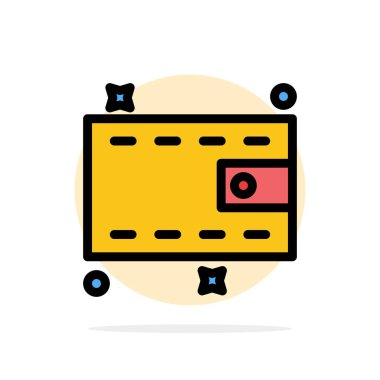 Cüzdan, para, nakit soyut daire arka plan düz renk simgesi