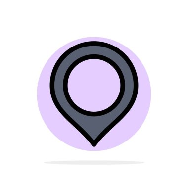 Konum, Harita, Marker, İşaretsoyut Daire Arka Plan Düz colo