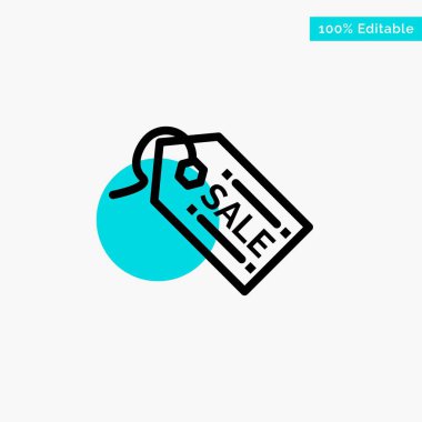 E-ticaret, Alışveriş, Tag, Satılık turkuaz vurgulamak daire noktası 
