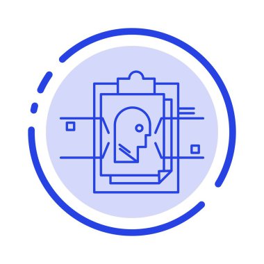 Karne, Kart, Dosya, Kullanıcı Kimliği, Mavi Noktalı Çizgi Simgesi