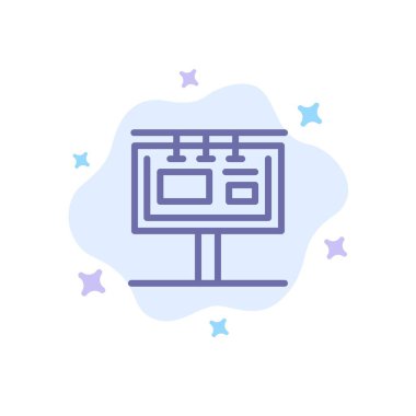 Board, Billboard, Signboard, Reklam, Marka mavi simge üzerinde 