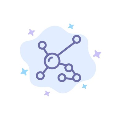 Atom, Biyokimya, Biyoloji, Dna, Soyut Genetik Mavi Simge 