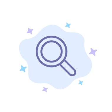 Cam, Bak, Büyüteç, Soyut Bulut Geri Arama Mavi Simge