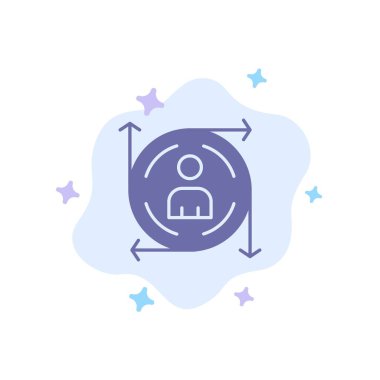 Kullanıcı, Predication, Ok, Soyut Bulut Backg Yol Mavi Simge