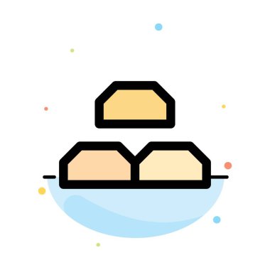 Barlar, Fon, Altın, Gelir, Faiz Soyut Düz Renk Simgesi Temp