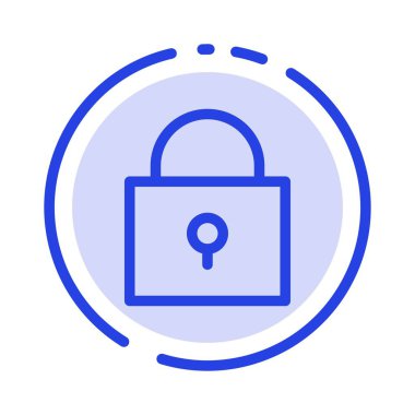 Twitter, Kilit, Kilitli Mavi Noktalı Çizgi Simgesi