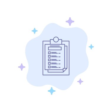 Kart, Sunum, Rapor, Soyut Bulut Bac Dosya Mavi Simge