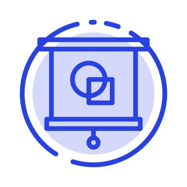 Aygıt, Eğitim, Projektör, Okul Mavi Noktalı Satır Simgesi