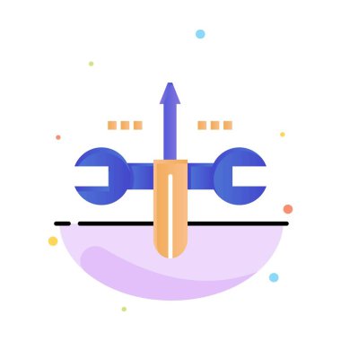 Bulut, Bilgisayar, Tornavida, TakımSoyut Düz Renk Simgesi 